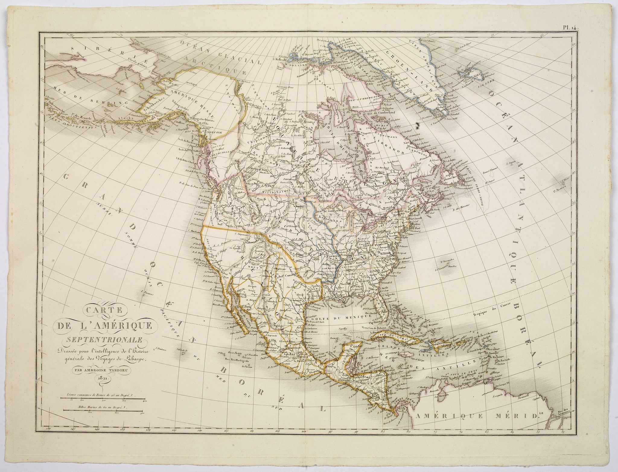 TARDIEU, Ambroise., Carte de L'Amerique Septentrionale. . ., antique map, old maps