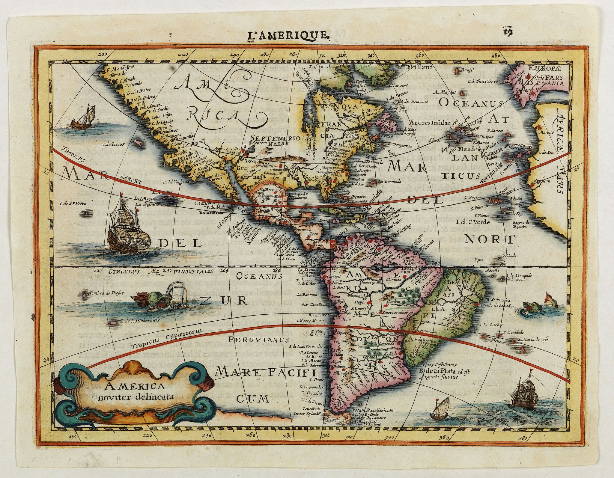 MERCATOR, G. / CLOPPENBURGH, J.E., America noviter delineata., antique map, old maps