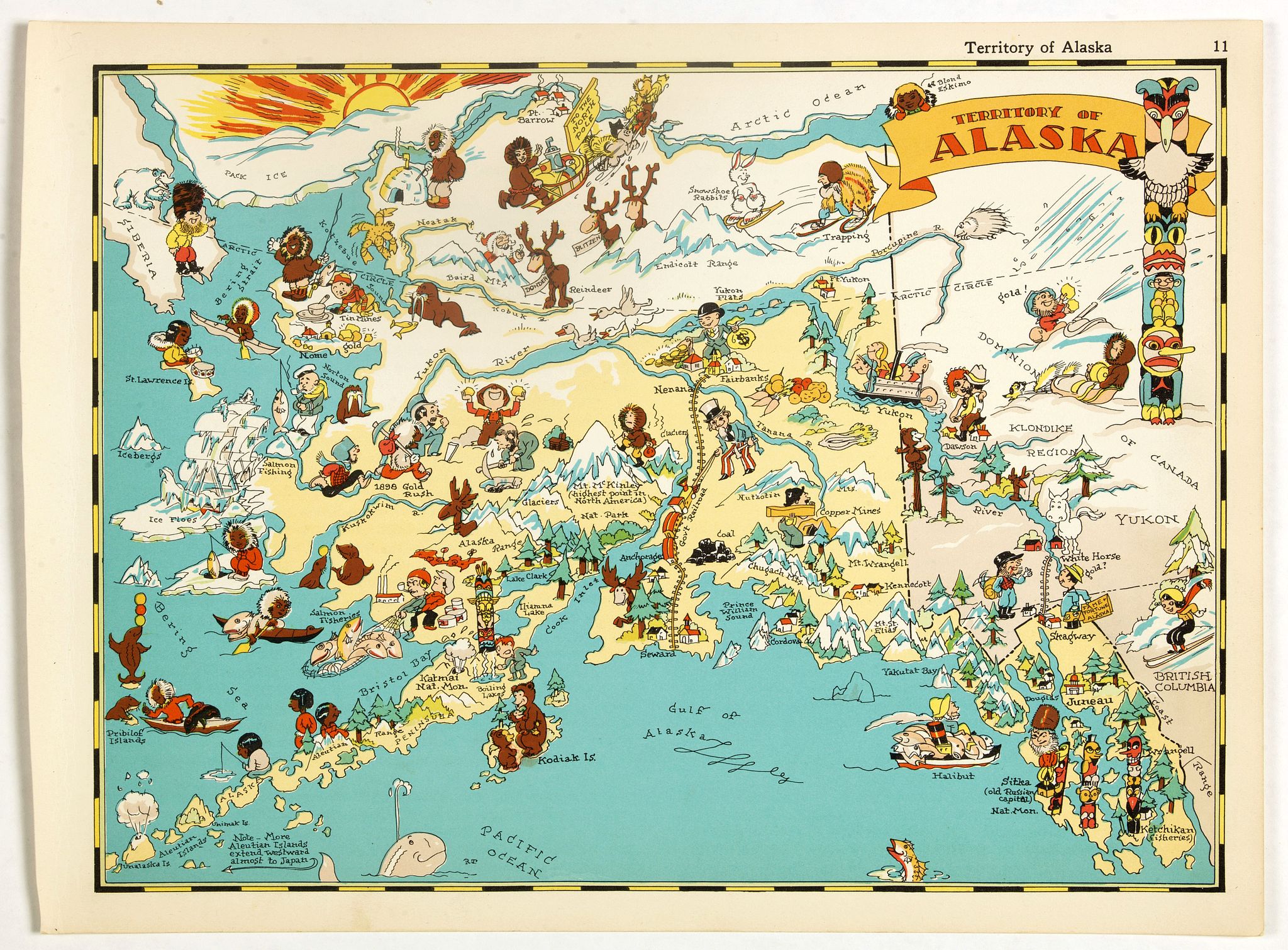 TAYLOR WHITE, R., Alaska., antique map, old maps