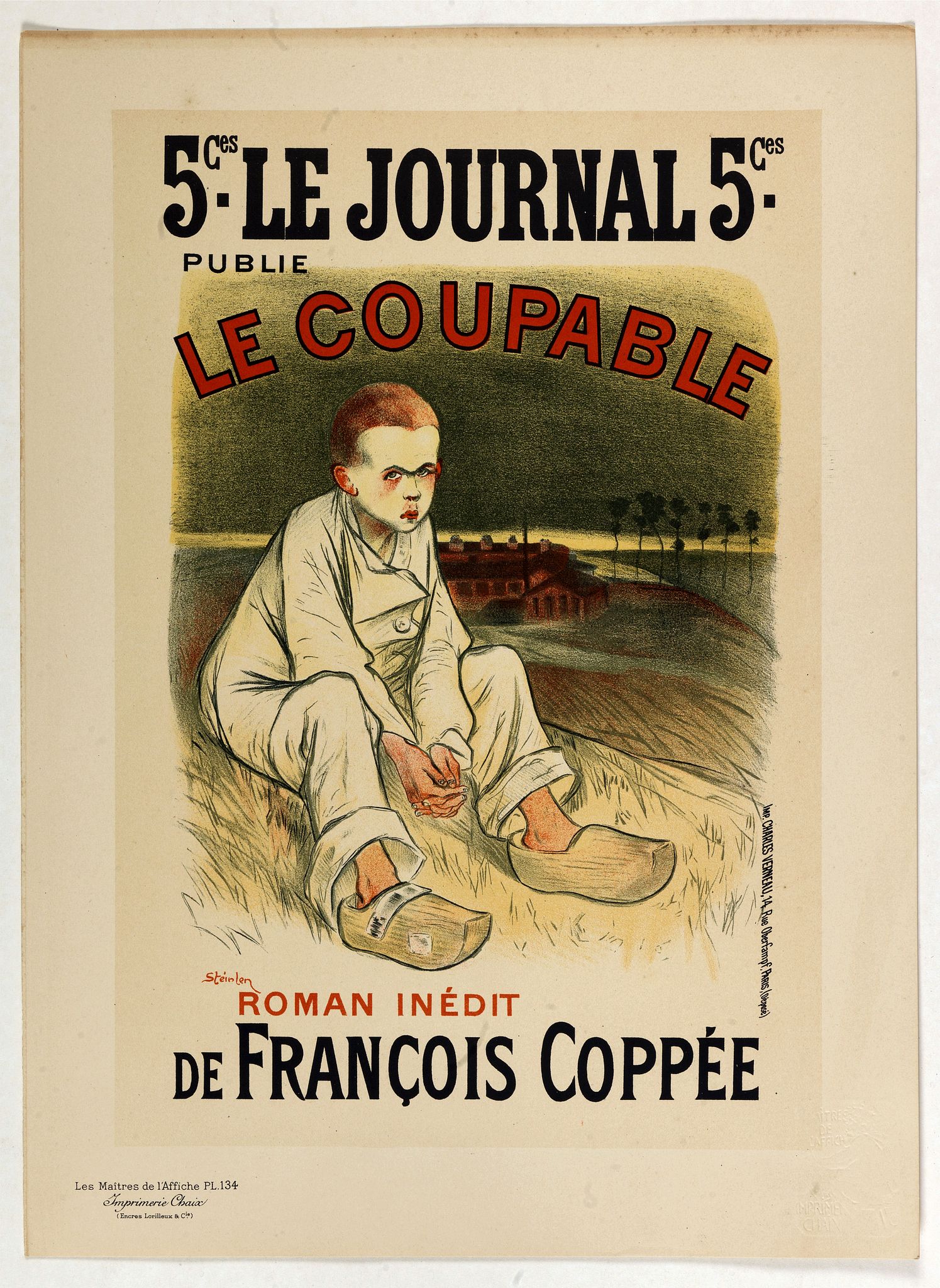 STEILEN, A., Le Coupable., antique map, old maps