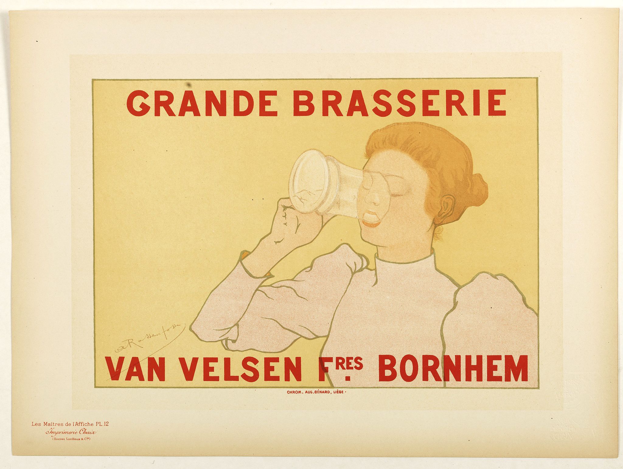 LES MAITRES DE L'AFFICHE, Grande brasserie . . ., antique map, old maps