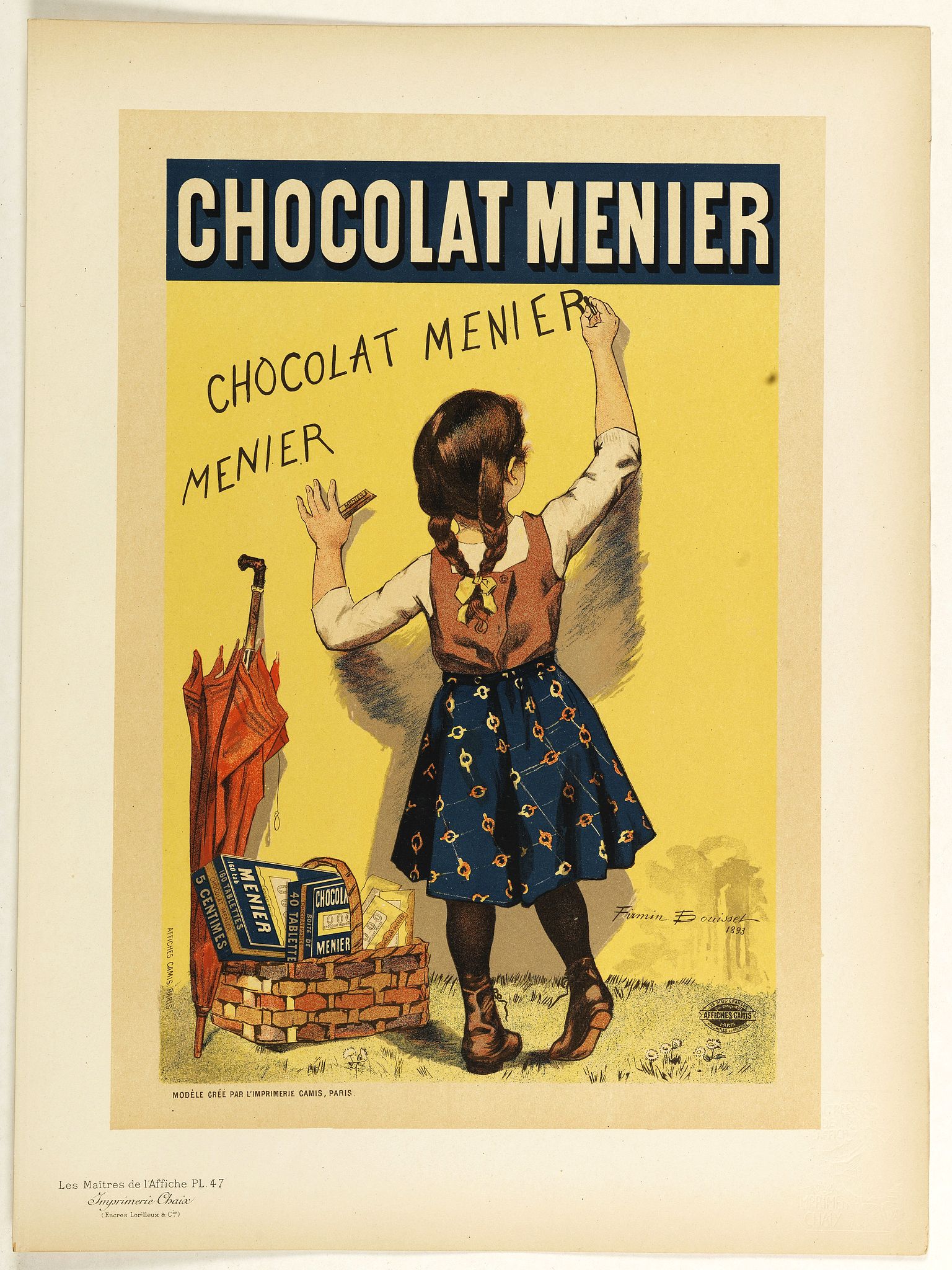 LES MAITRES DE L'AFFICHE, Chocolat Menier., antique map, old maps