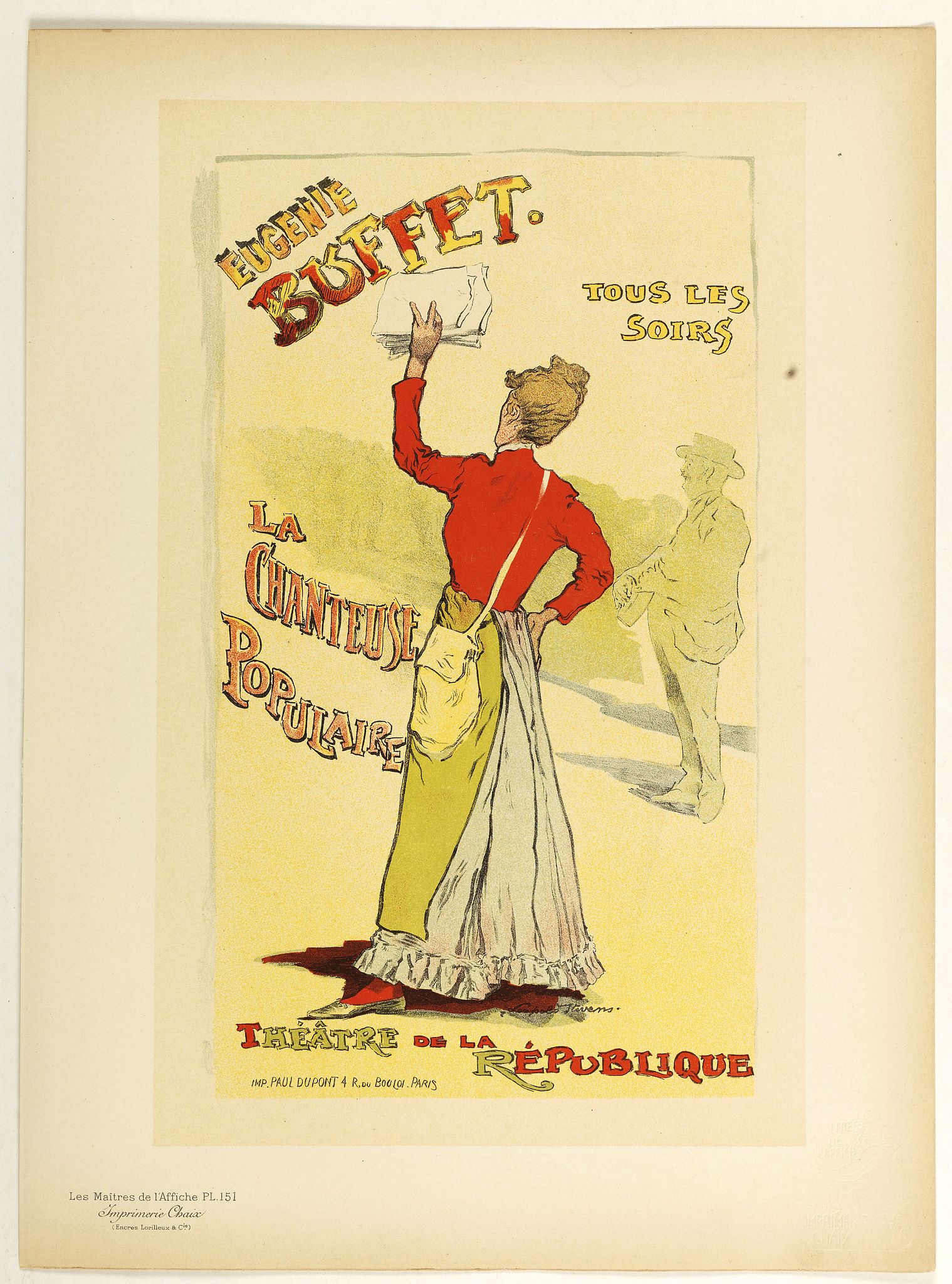 LES MAITRES DE L'AFFICHE, Eugenie Buffet … La chanteuse populaire., antique map, old maps