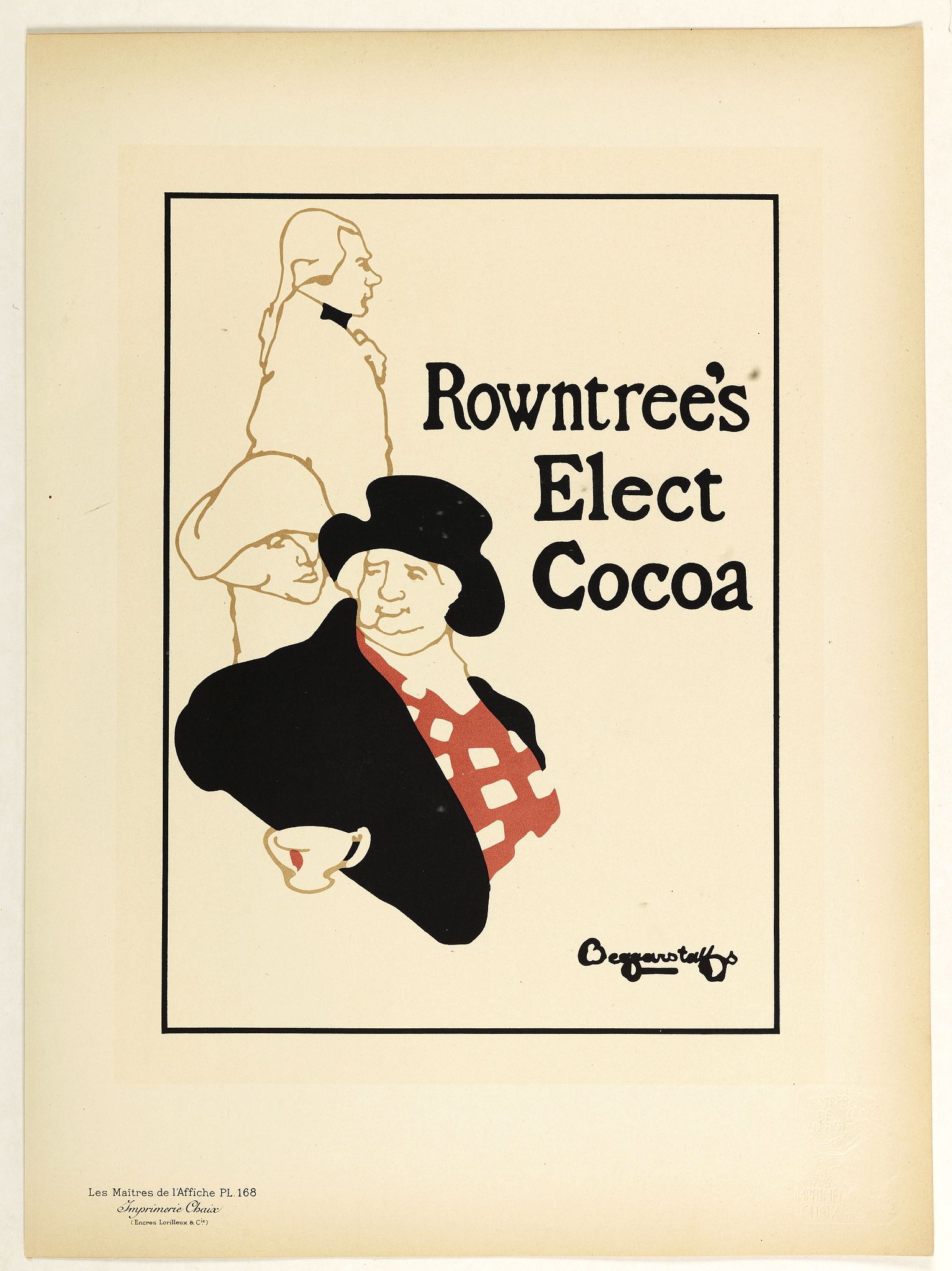 LES MAITRES DE L'AFFICHE, Rowntree's Elect Cocoa., antique map, old maps