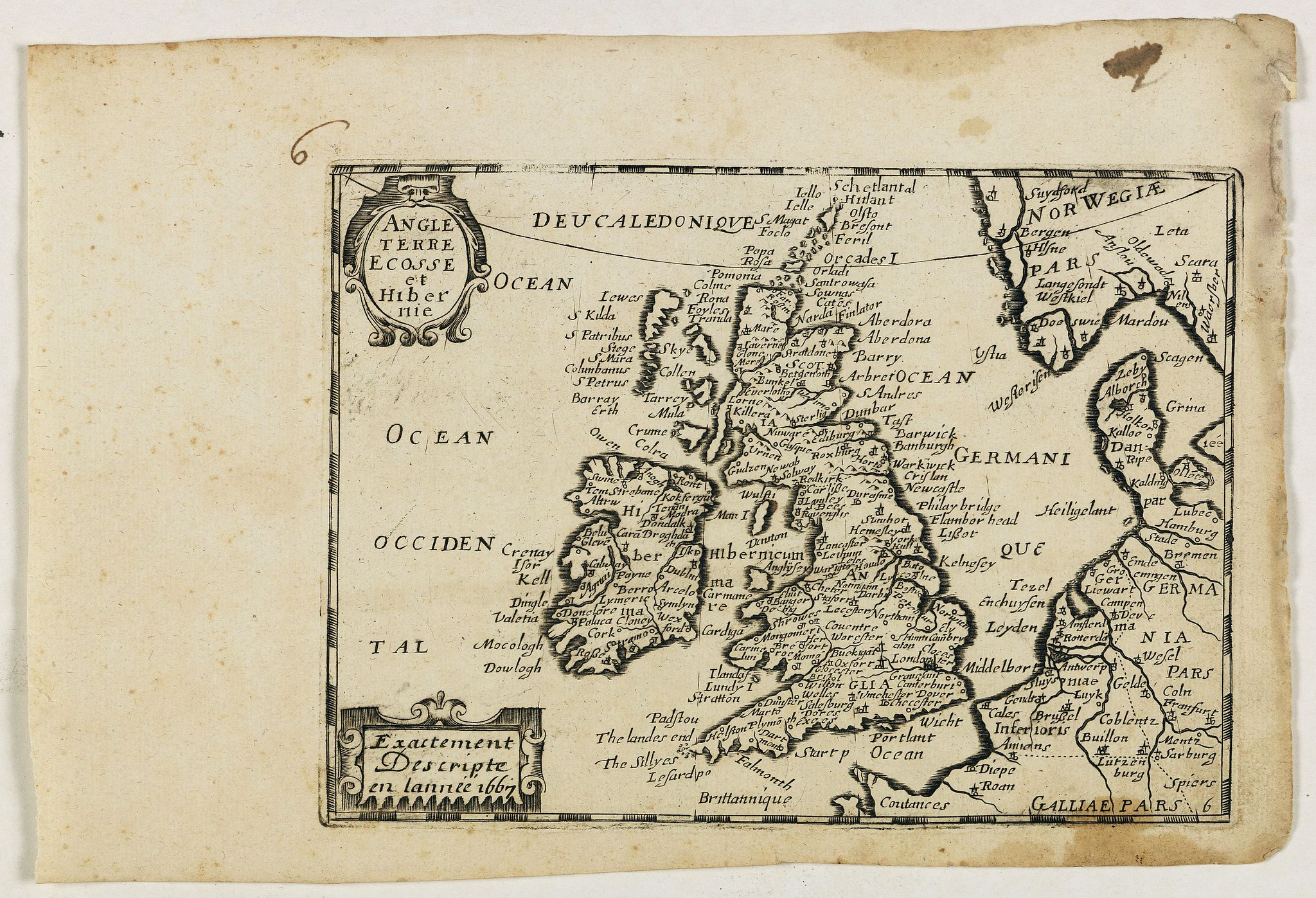 JOLLAIN, G., Angleterre Ecosse et Hibernie., antique map, old maps