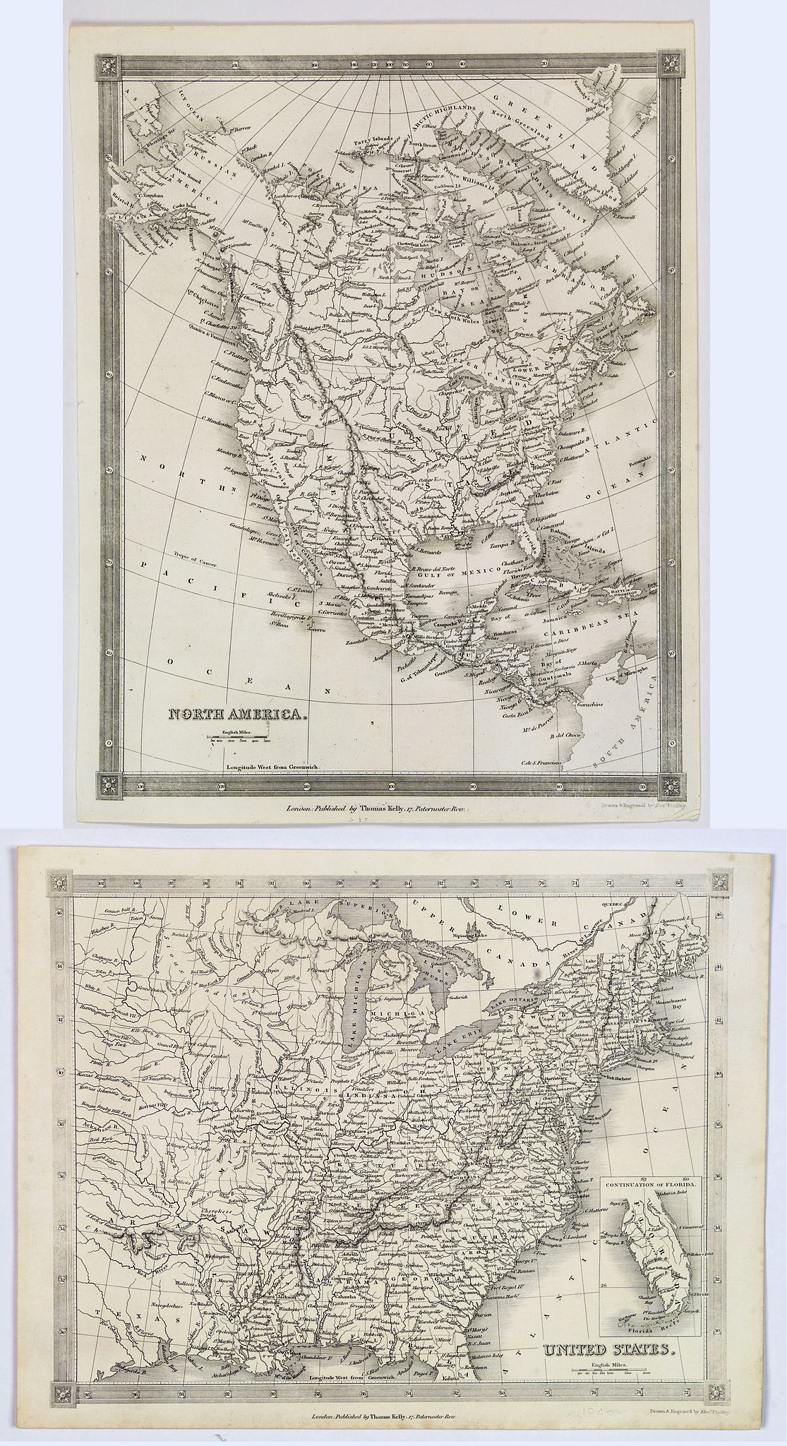 KELLY, Thomas., United States / North America., antique map, old maps