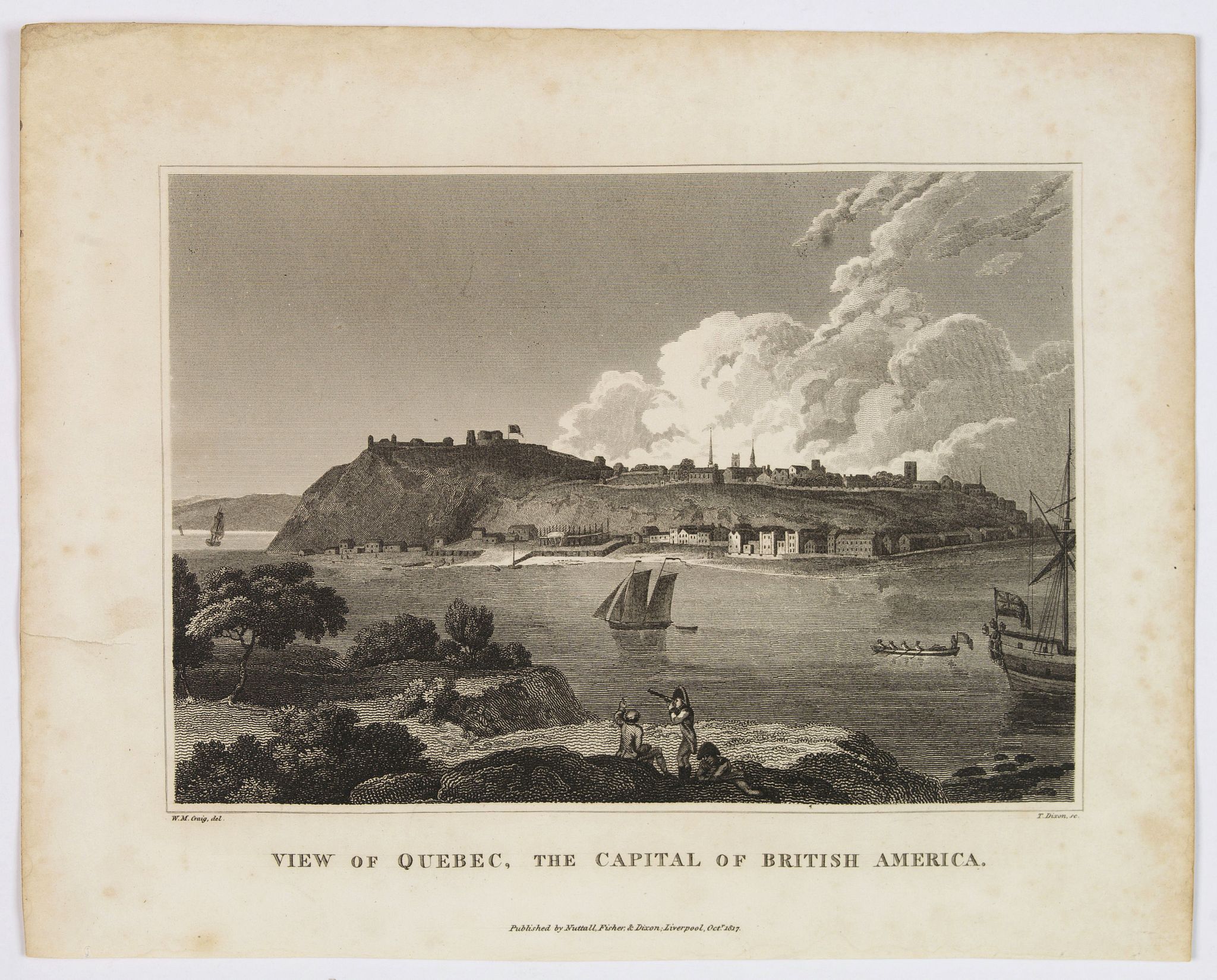 CRAIG, W.M., View of Quebec, the Capital of British America., antique map, old maps