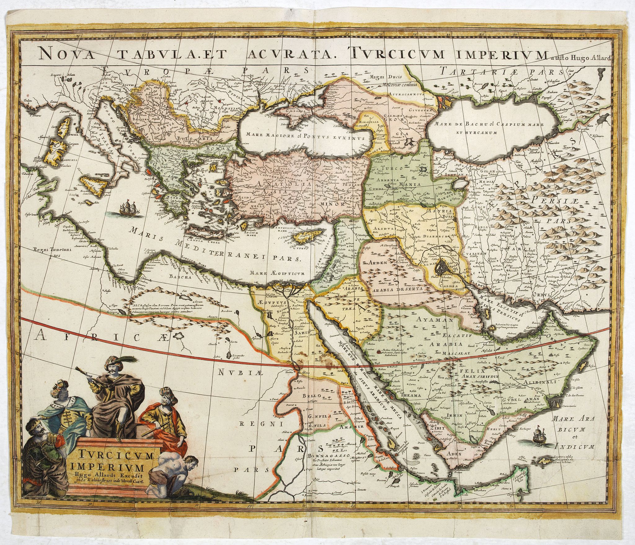 ALLARD, C., Turcicum Imperium .., antique map, old maps