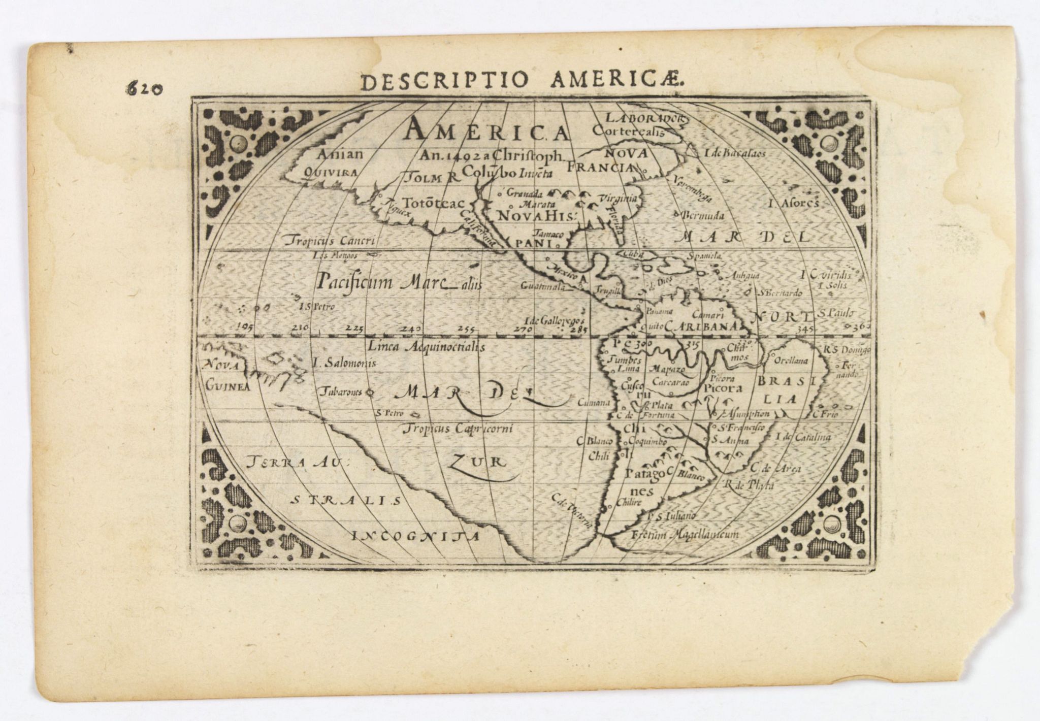 LANGENES, B. / BERTIUS, P., Descriptio Americae., antique map, old maps