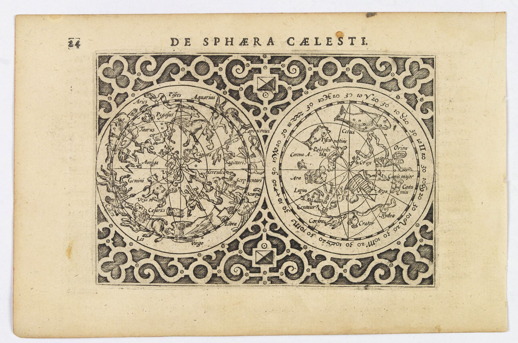 LANGENES, B. / BERTIUS, P., De Sphaera Caelesti., antique map, old maps