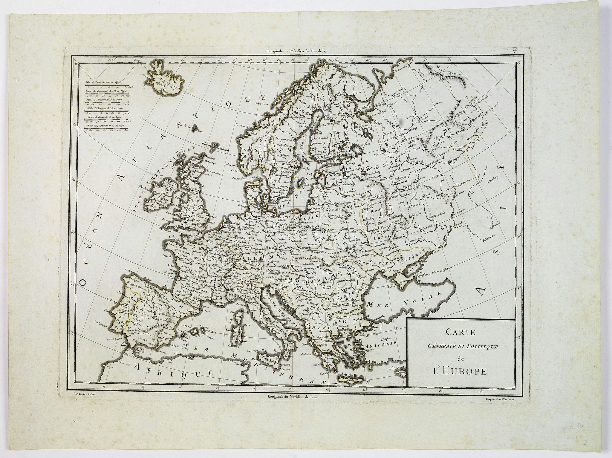 MENTELLE, E., Carte Generale et Politique de L'Europe., antique map, old maps