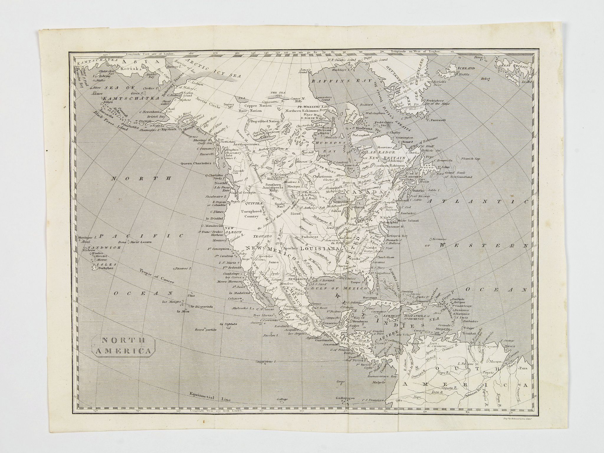 ANONYMOUS., North America., antique map, old maps