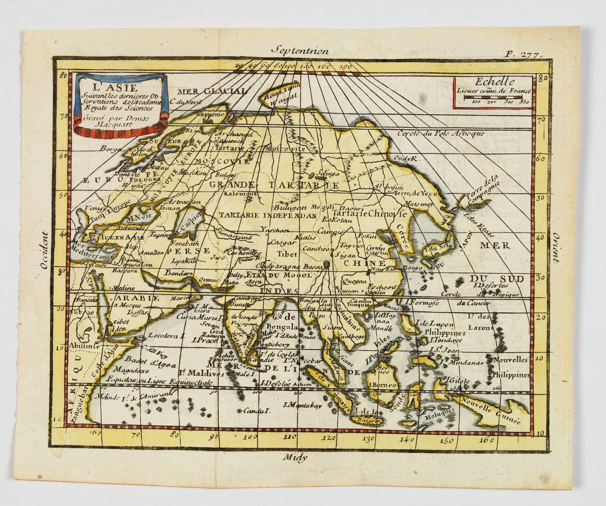 MACQUART, Denise., L'Asie. . ., antique map, old maps