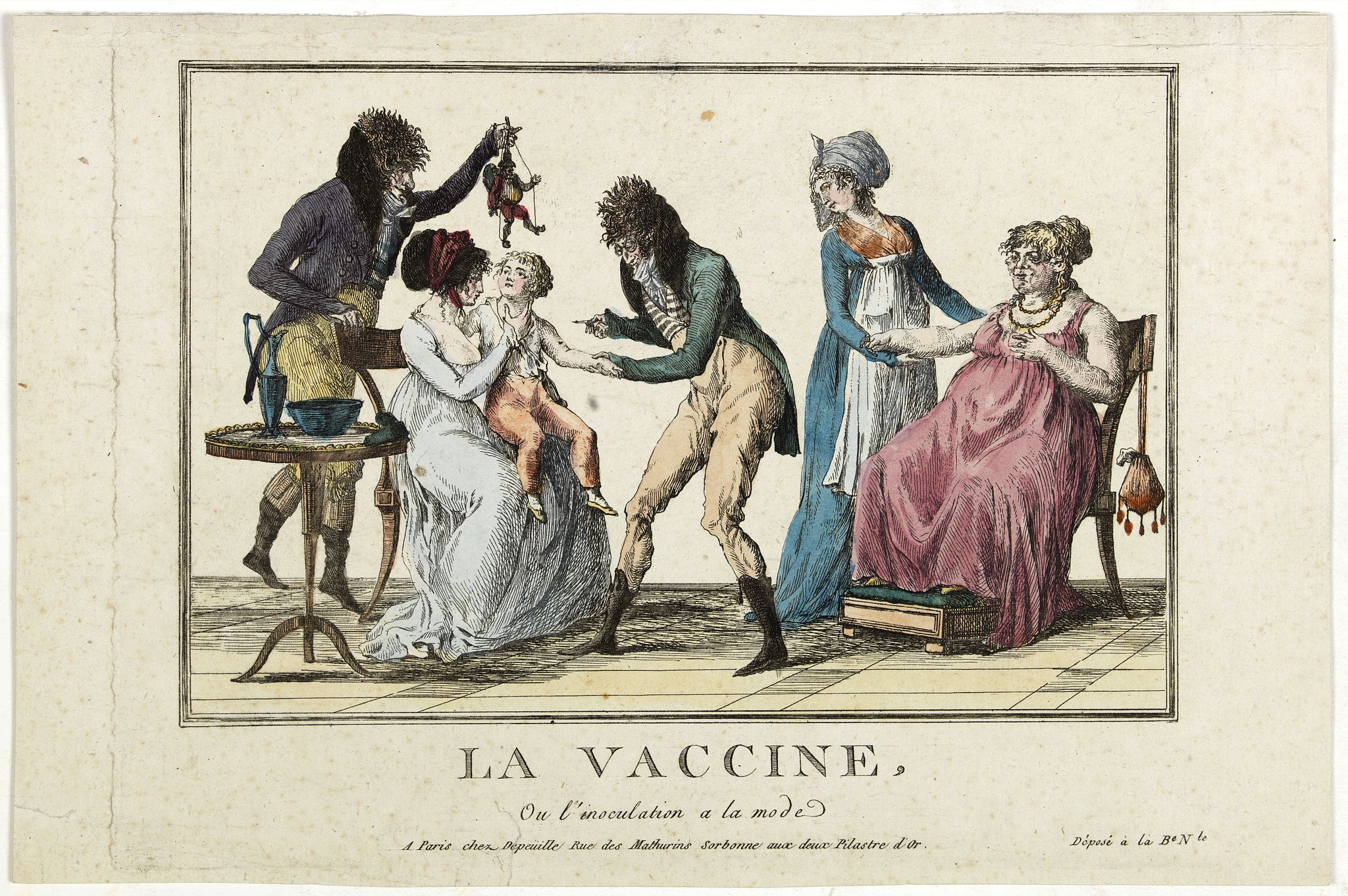 DEPEUILLE., La vaccine ou l'inoculation a la mode., antique map, old maps