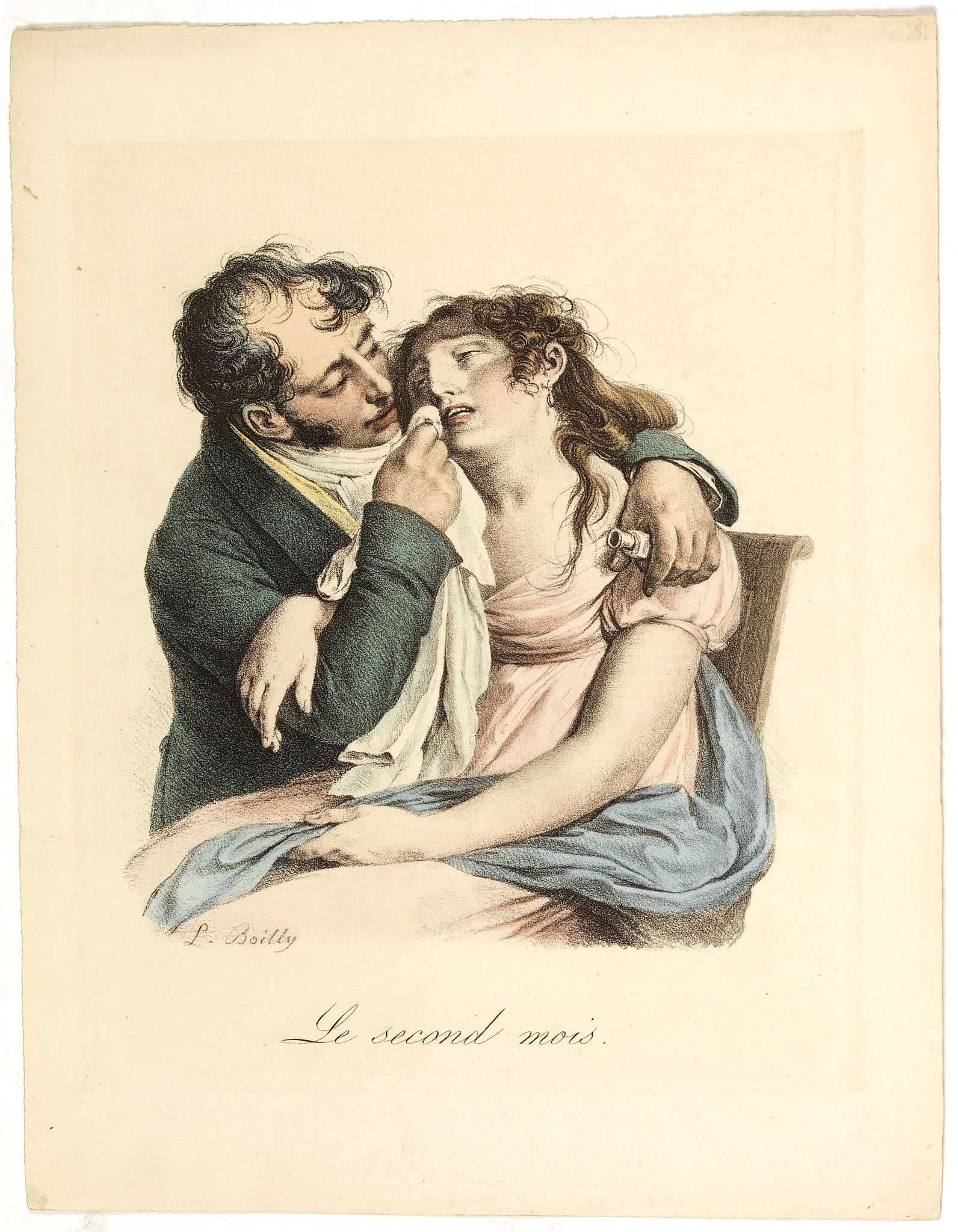 BOILLY, L., Le Second Mois. (The second month)., antique map, old maps