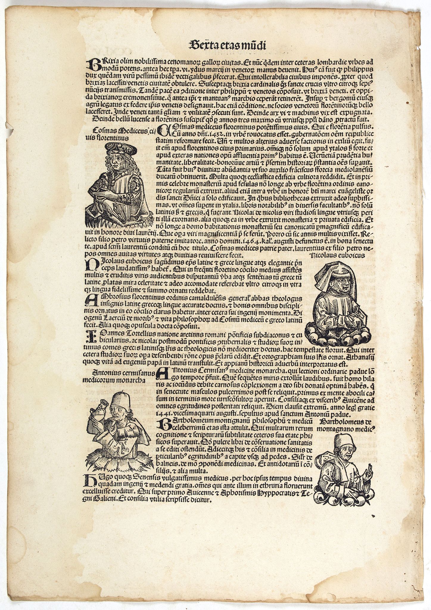 SCHEDEL, H., Sexta Etas Mundi. Folium. CCXLV, antique map, old maps