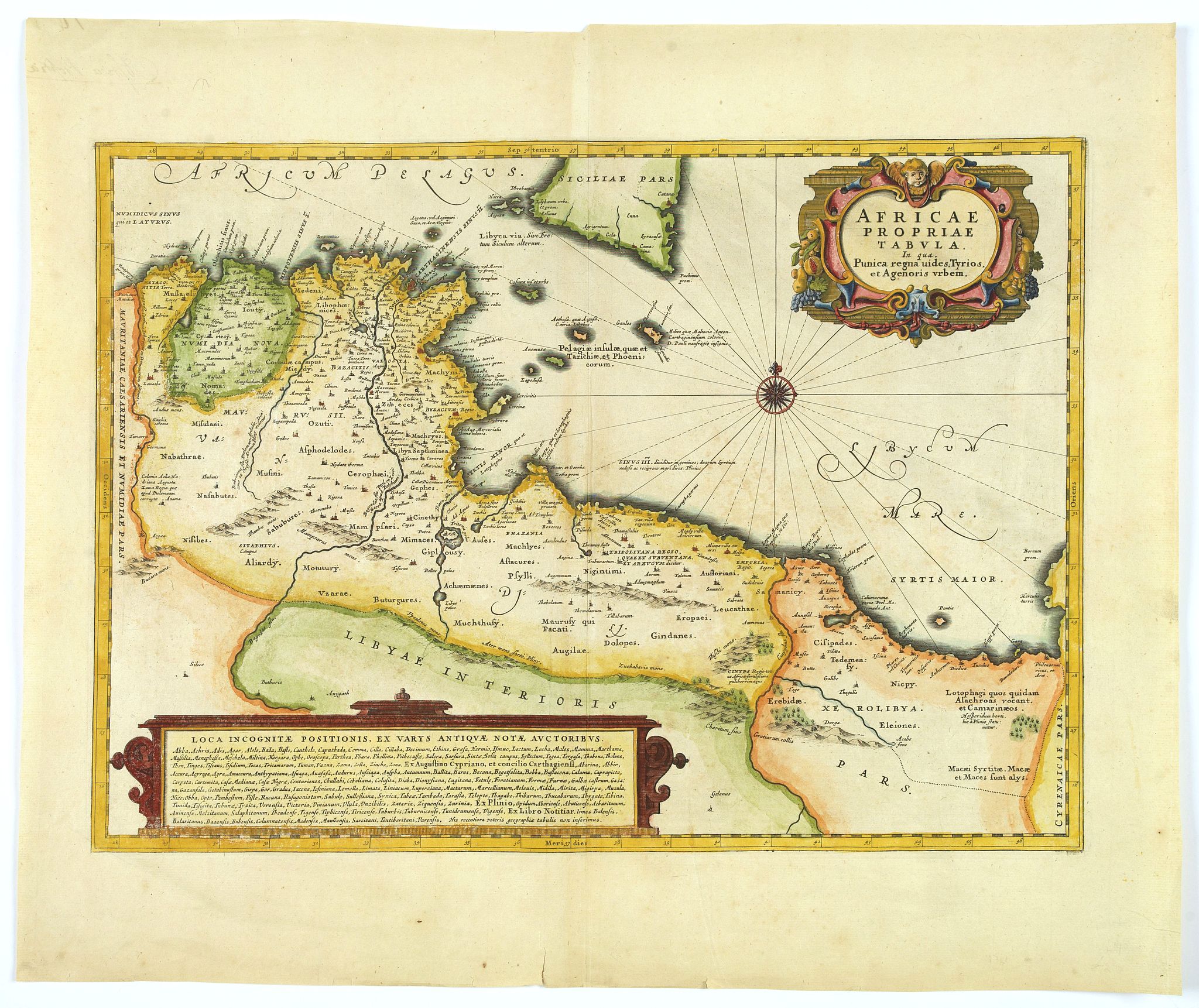 JANSSONIUS, J., Africae Propriae Tabula . ., antique map, old maps