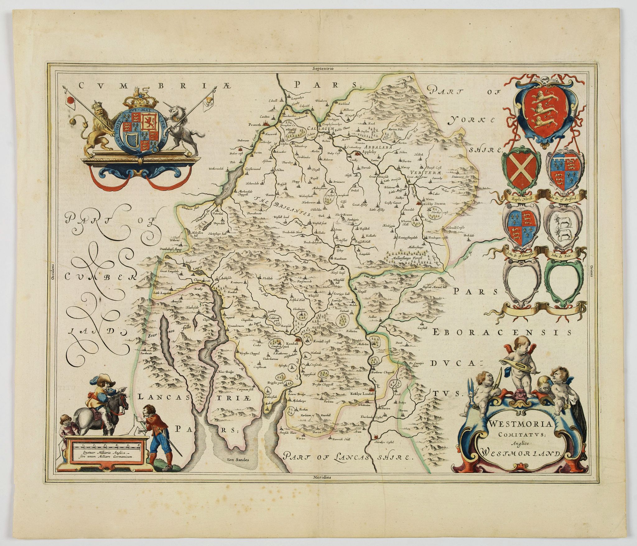 BLAEU, J., Westmoria Comitatus: Anglice Westmorland., antique map, old maps