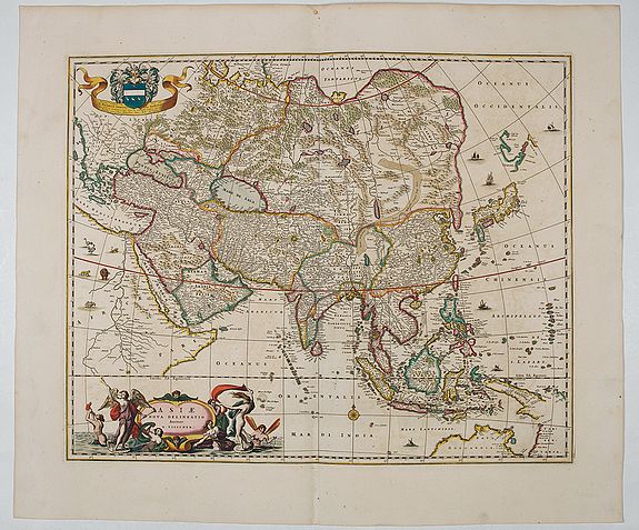 VISSCHER, N., Asiae Nova Descriptio., antique map, old maps