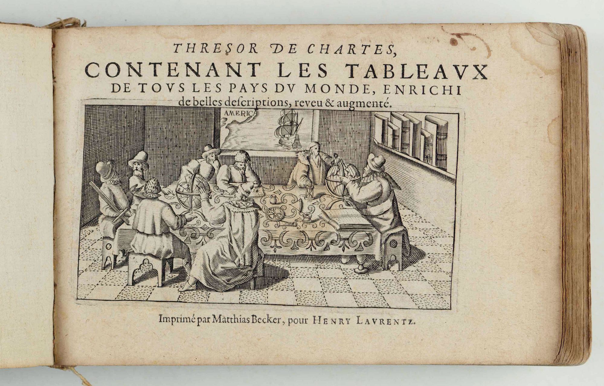 LANGENES, Barent., Thresor de Chartes, contenant les Tableaux de tous les Pays du Monde…, antique map, old maps