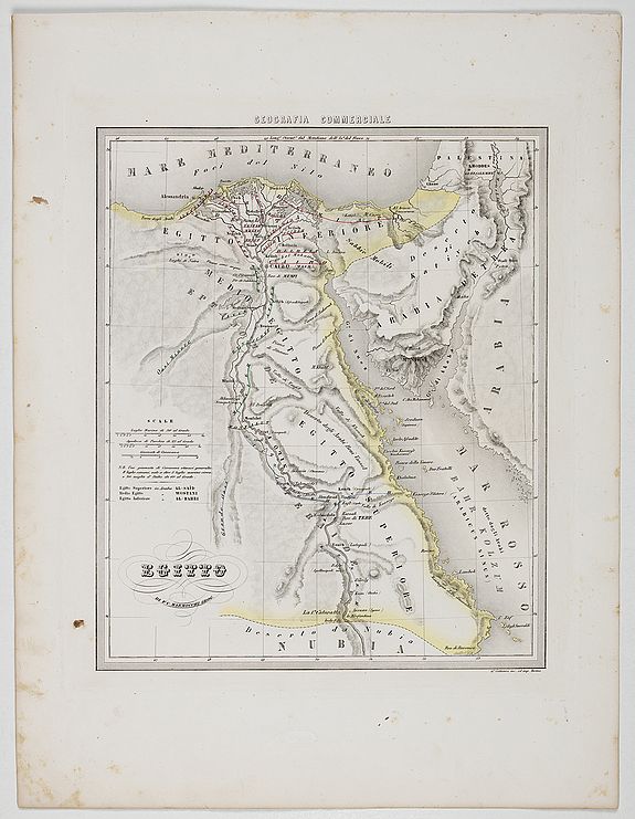MARMOCCHI, F.C., Egitto., antique map, old maps