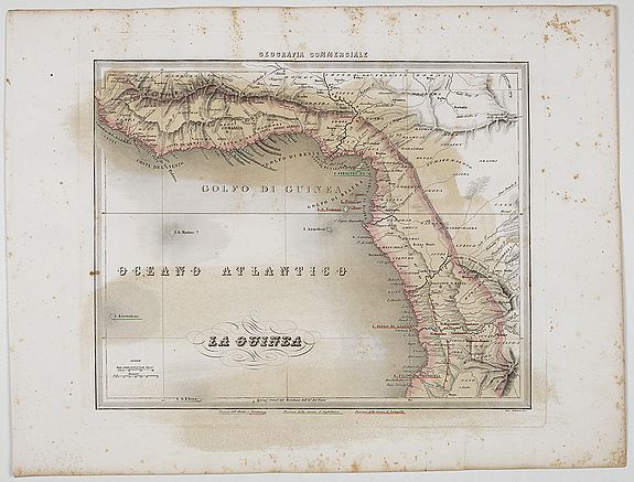 MARMOCCHI, F.C., La Guinea., antique map, old maps