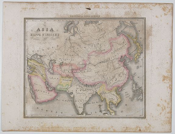 MARMOCCHI, F.C., Asia Mappa d'Insieme., antique map, old maps