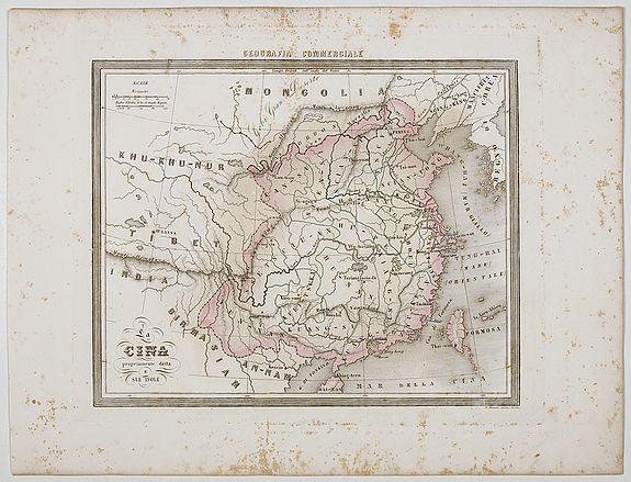 MARMOCCHI, F.C., La Cina propriamente detta e sue isole., antique map, old maps