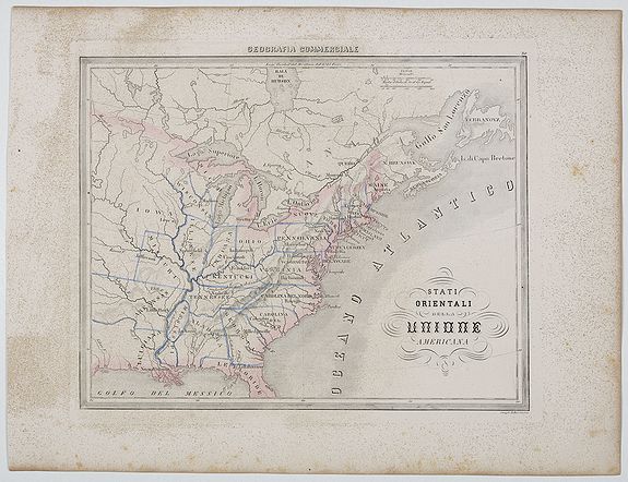 MARMOCCHI, F.C., Stati Orientali della Unione Americana., antique map, old maps