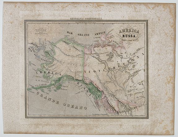 MARMOCCHI, F.C., America Russa., antique map, old maps