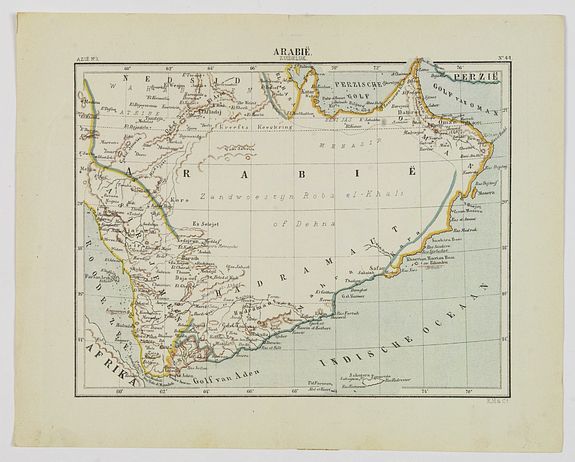KUYPER, J., Arabie Zuidelijk., antique map, old maps