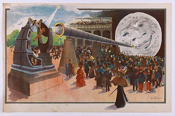 TRUCHET, A., La Lune à un Mètre [Mini poster for Paris Exposition Universelle), antique map, old maps