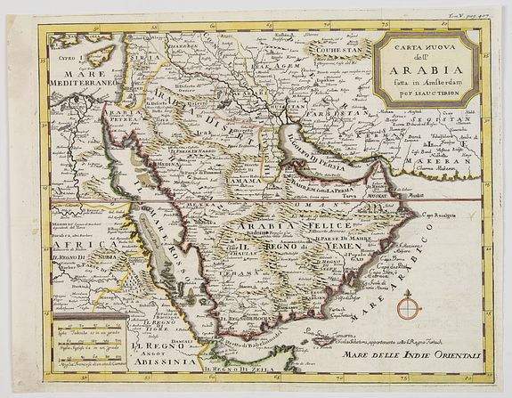 ALBRIZZI, G., Carta Nuova dell' Arabia. . ., antique map, old maps