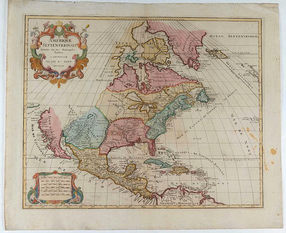 ELWE, J.B., Amerique Septentrionale . . ., antique map, old maps