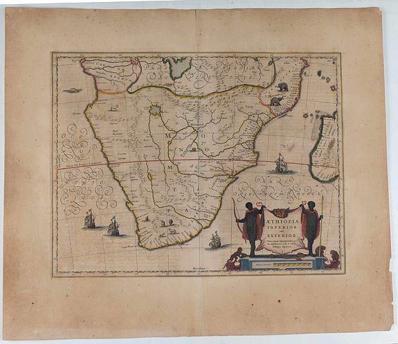 BLAEU, W., Aethiopia inferior, vel exterior., antique map, old maps