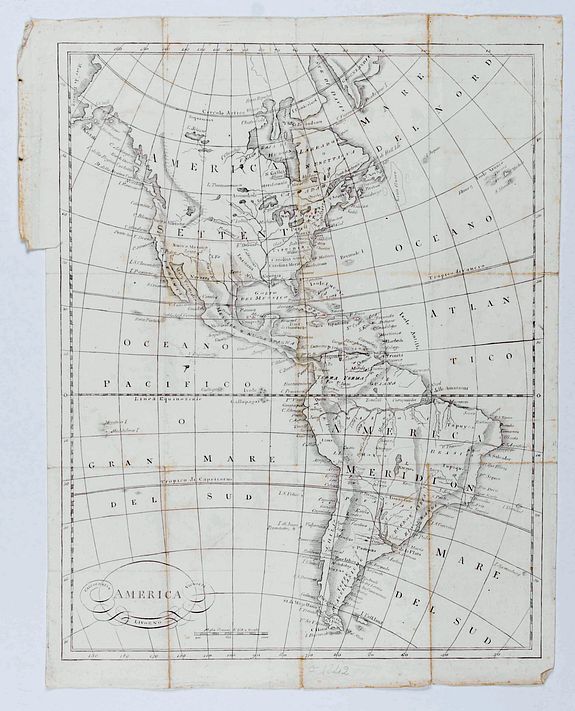 VIGNOZZI, F., America., antique map, old maps