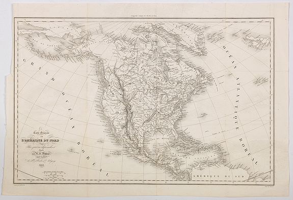 DUFOUR, A.H., Carte Generale de L'Amerique du Nord et des Iles qui en dependent. . ., antique map, old maps