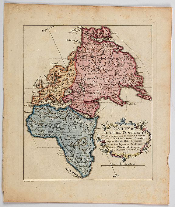 DE VAUGONDY, R., Carte de L'Ancien Continent. . ., antique map, old maps
