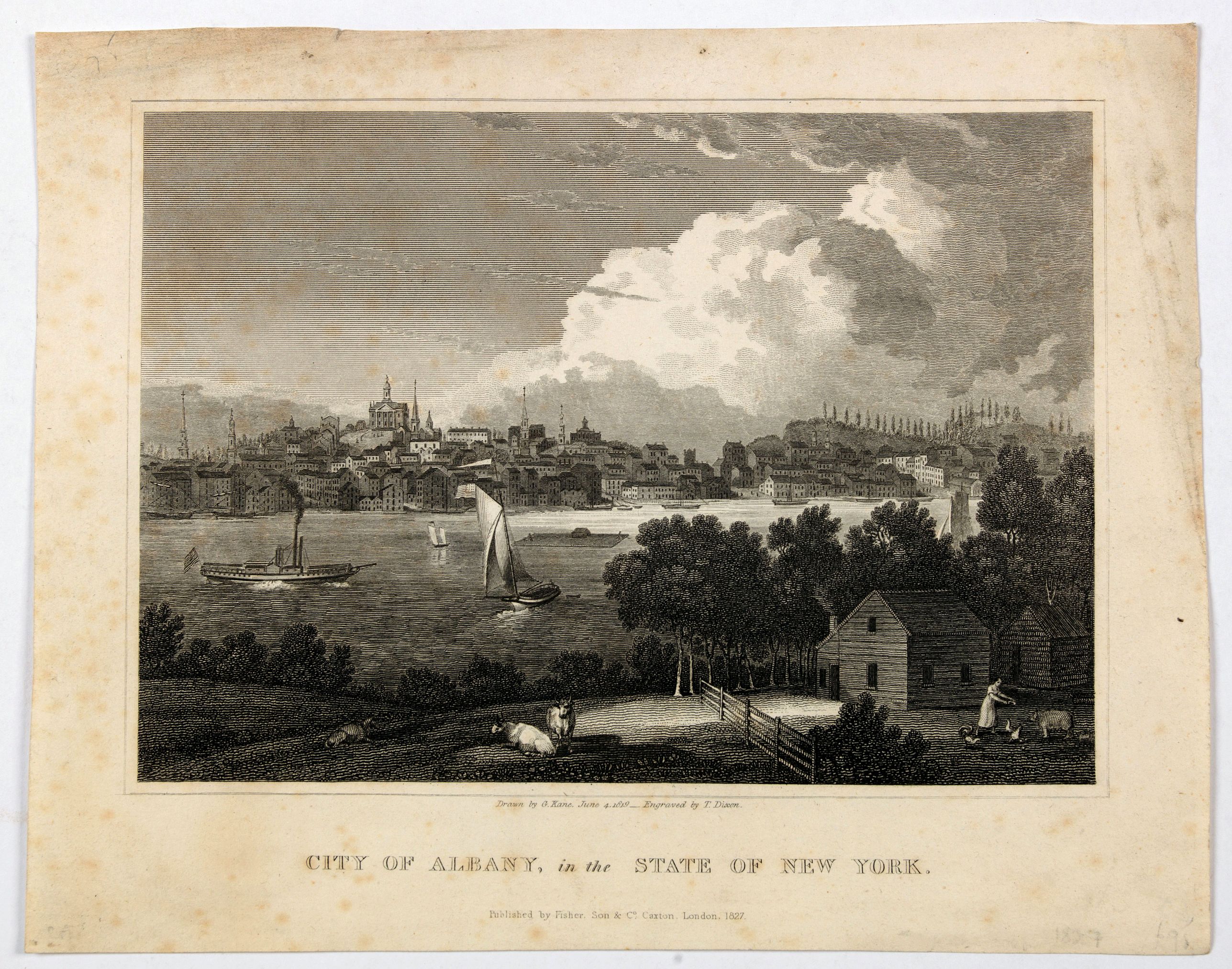 FISHER & SON., City of Albany, in the State of New York., antique map, old maps
