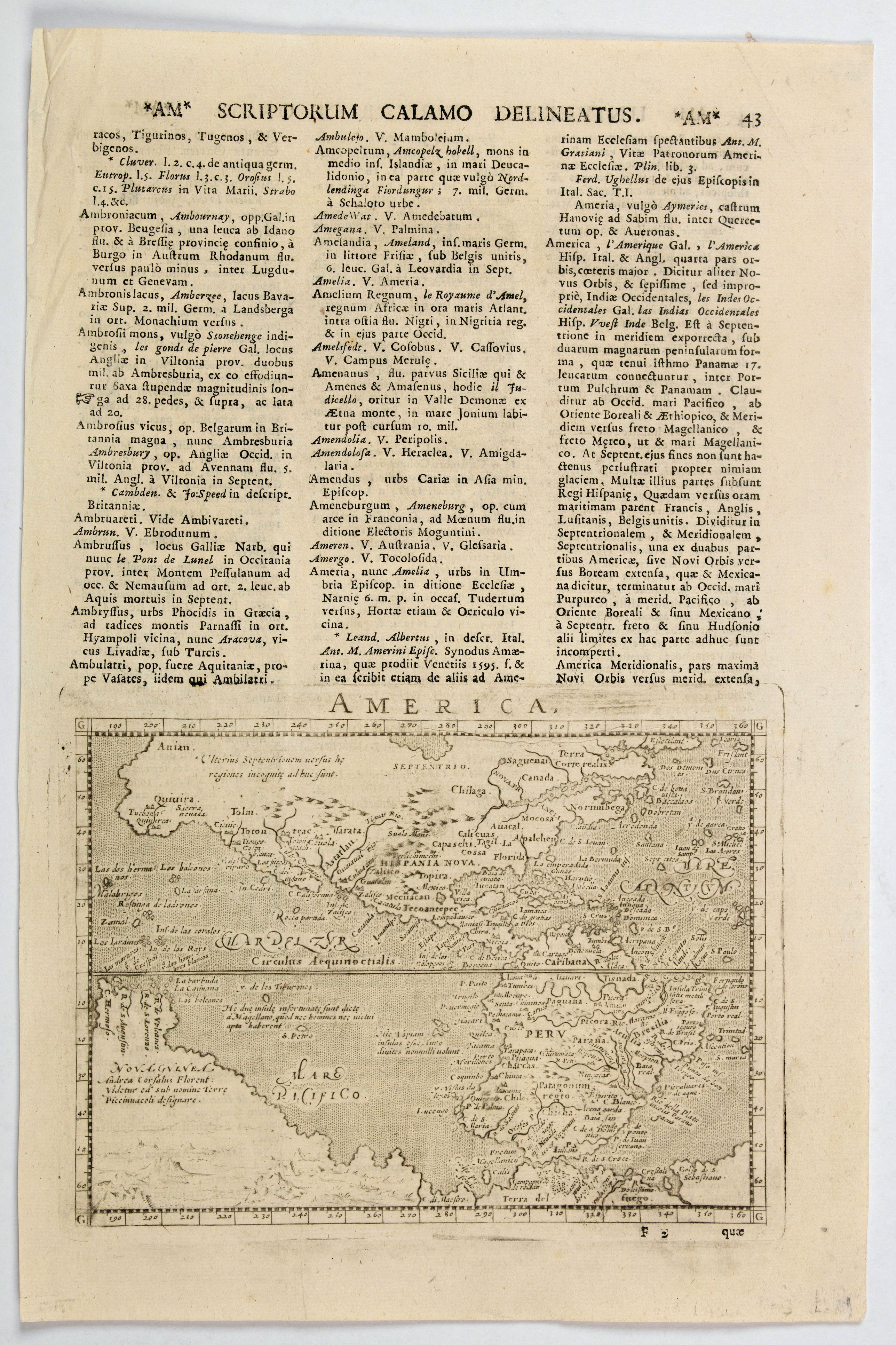 LASOR A VAREA., America., antique map, old maps