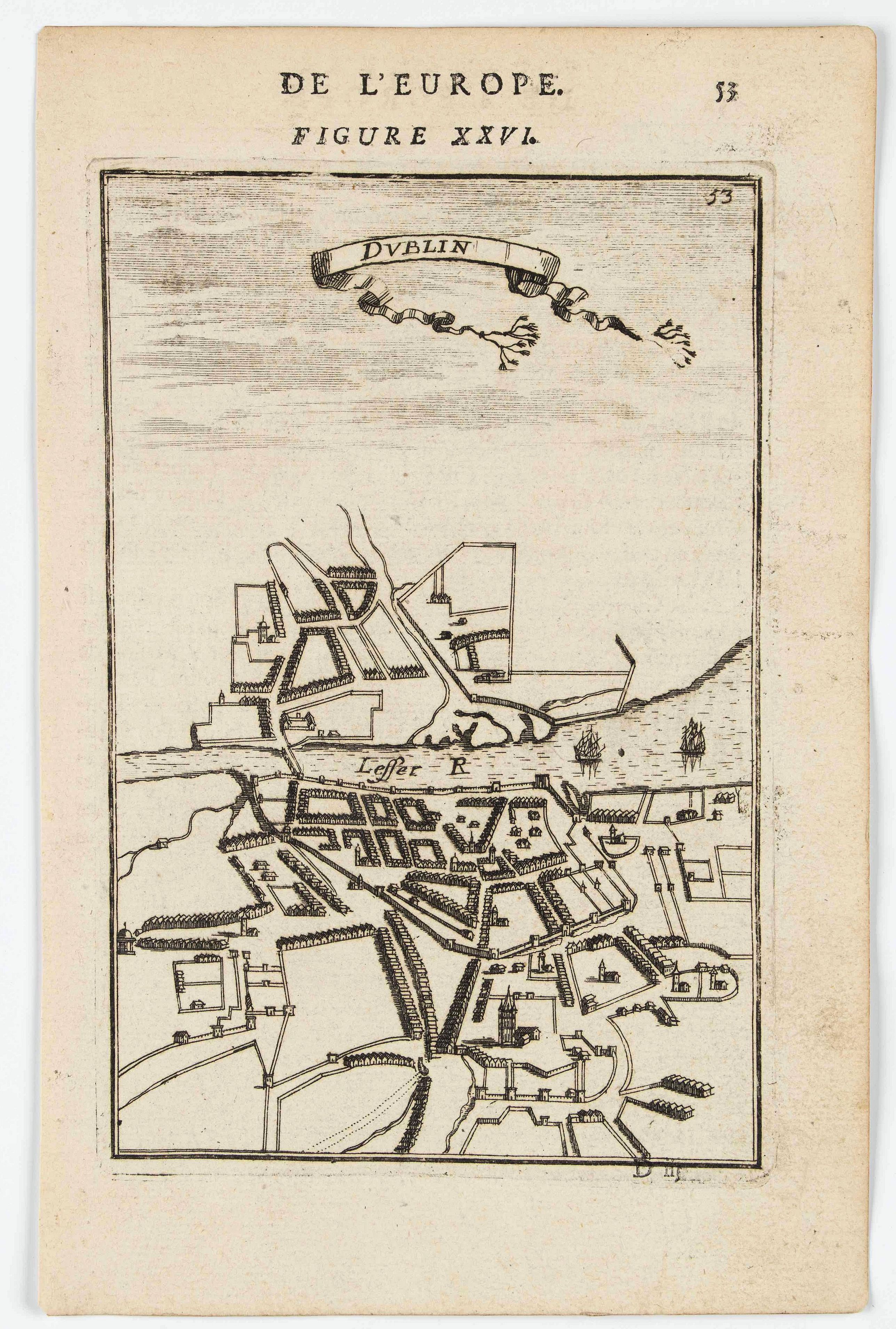 MANESSON MALLET, A., Dublin., antique map, old maps