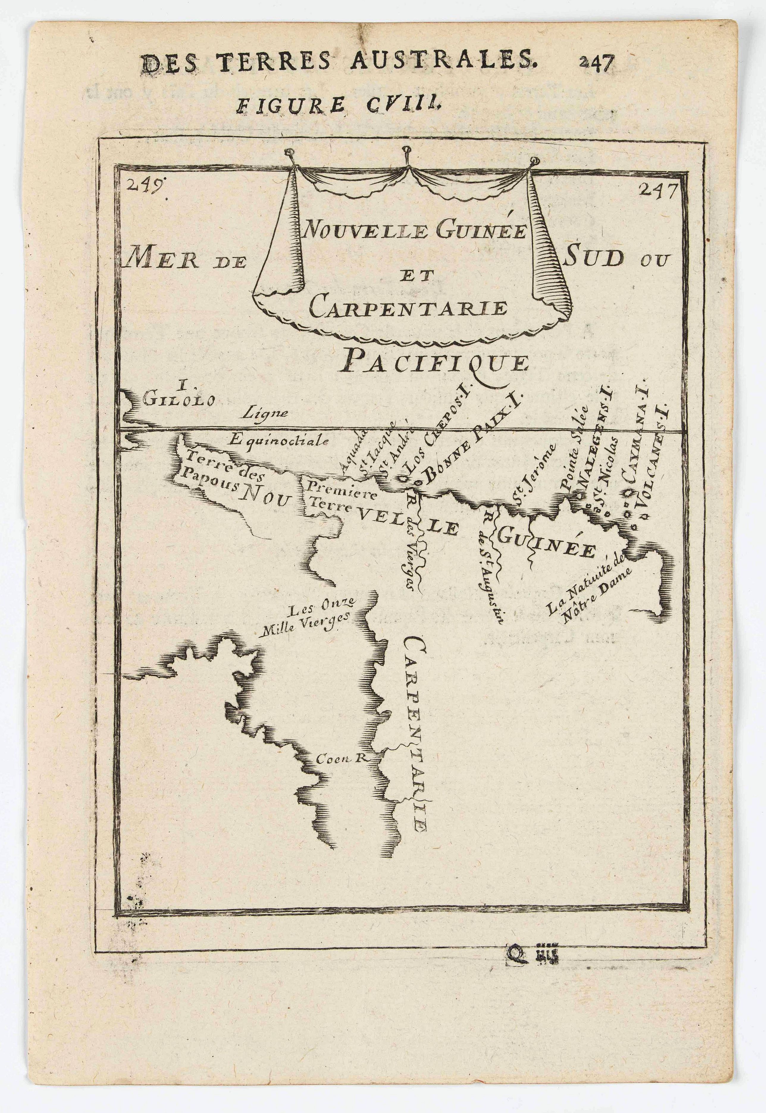 MANESSON MALLET, A., Nouvelle Guinée et Carpentarie., antique map, old maps