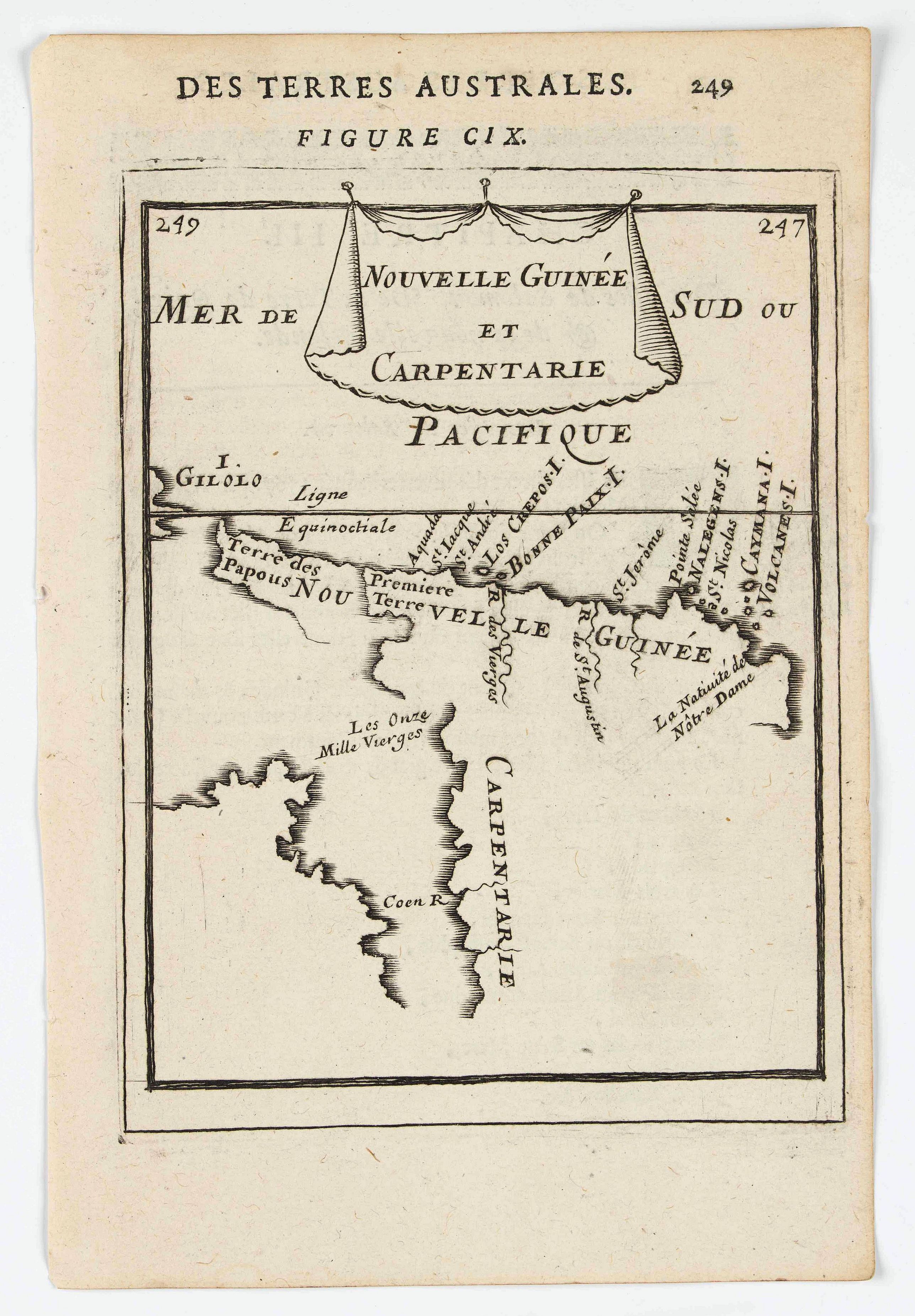 MANESSON MALLET, A., Nouvelle Guinée et Carpentarie., antique map, old maps