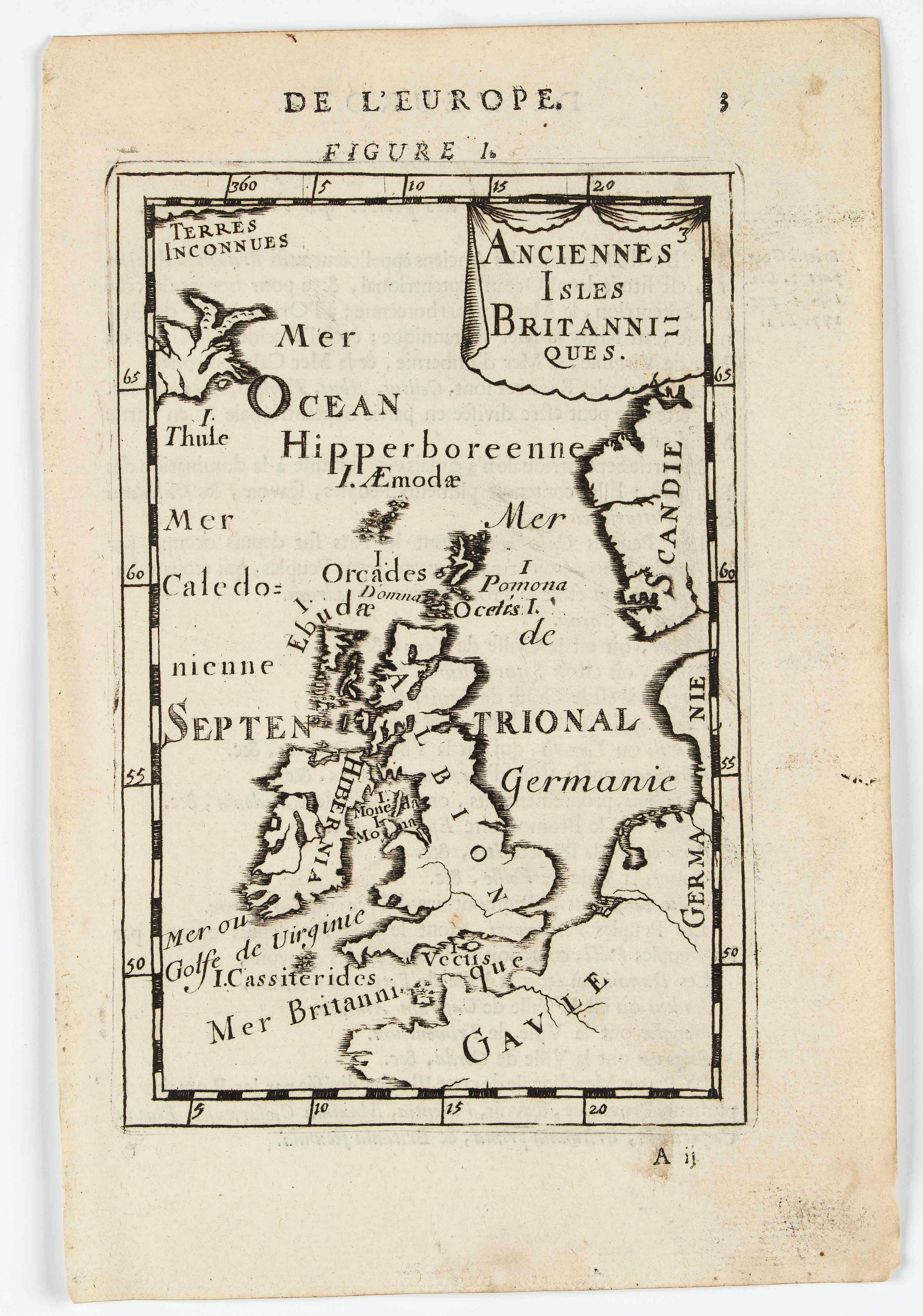 MANESSON MALLET, A., Anciennes Isles Britanniques., antique map, old maps