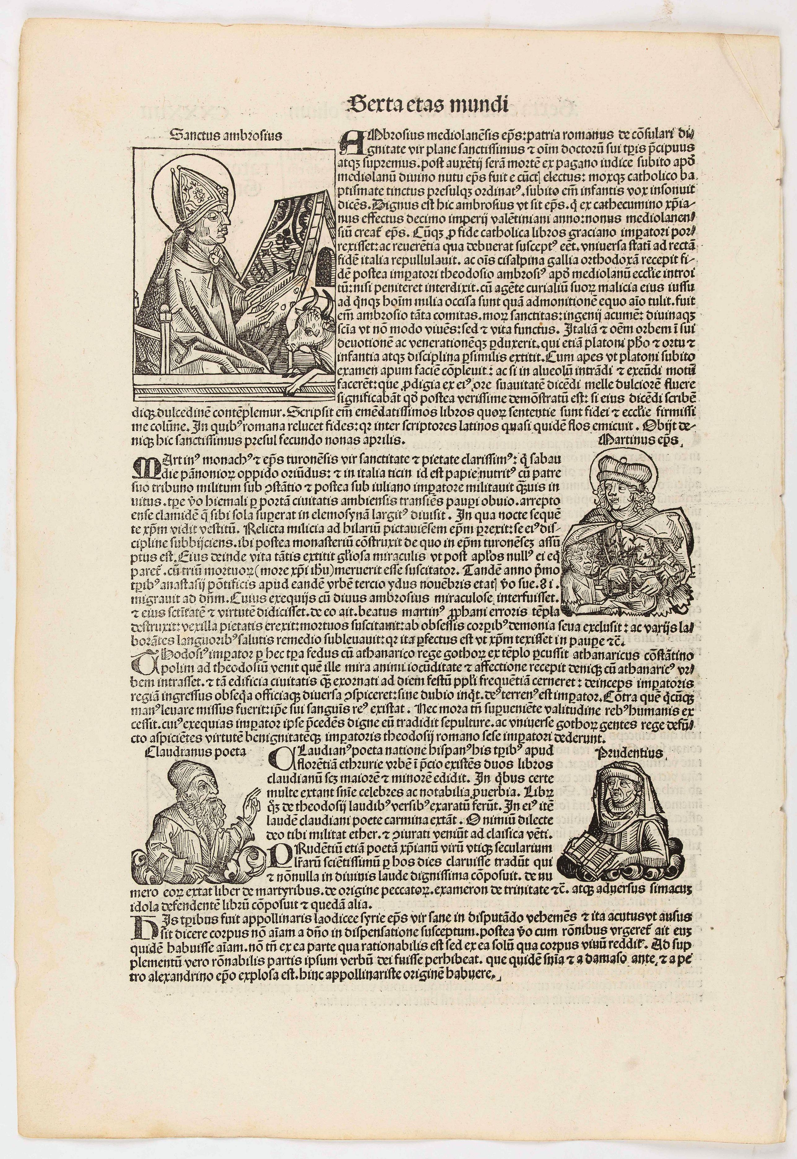 SCHEDEL, H., Sexta Etas Mundi. Folium. CXXXIIII, antique map, old maps