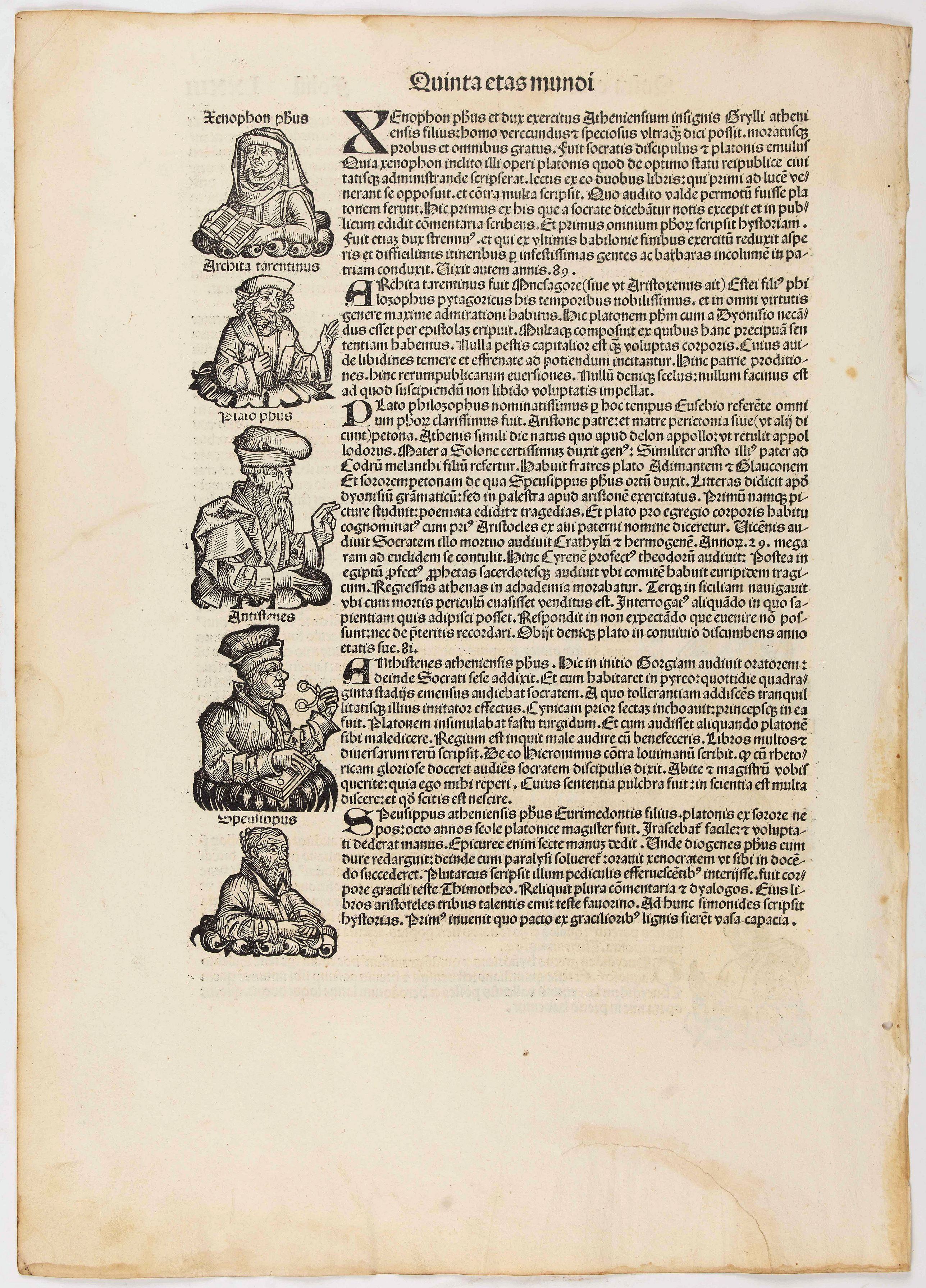 SCHEDEL, H., Quita Etas Mundi. Folium.LXXIII, antique map, old maps