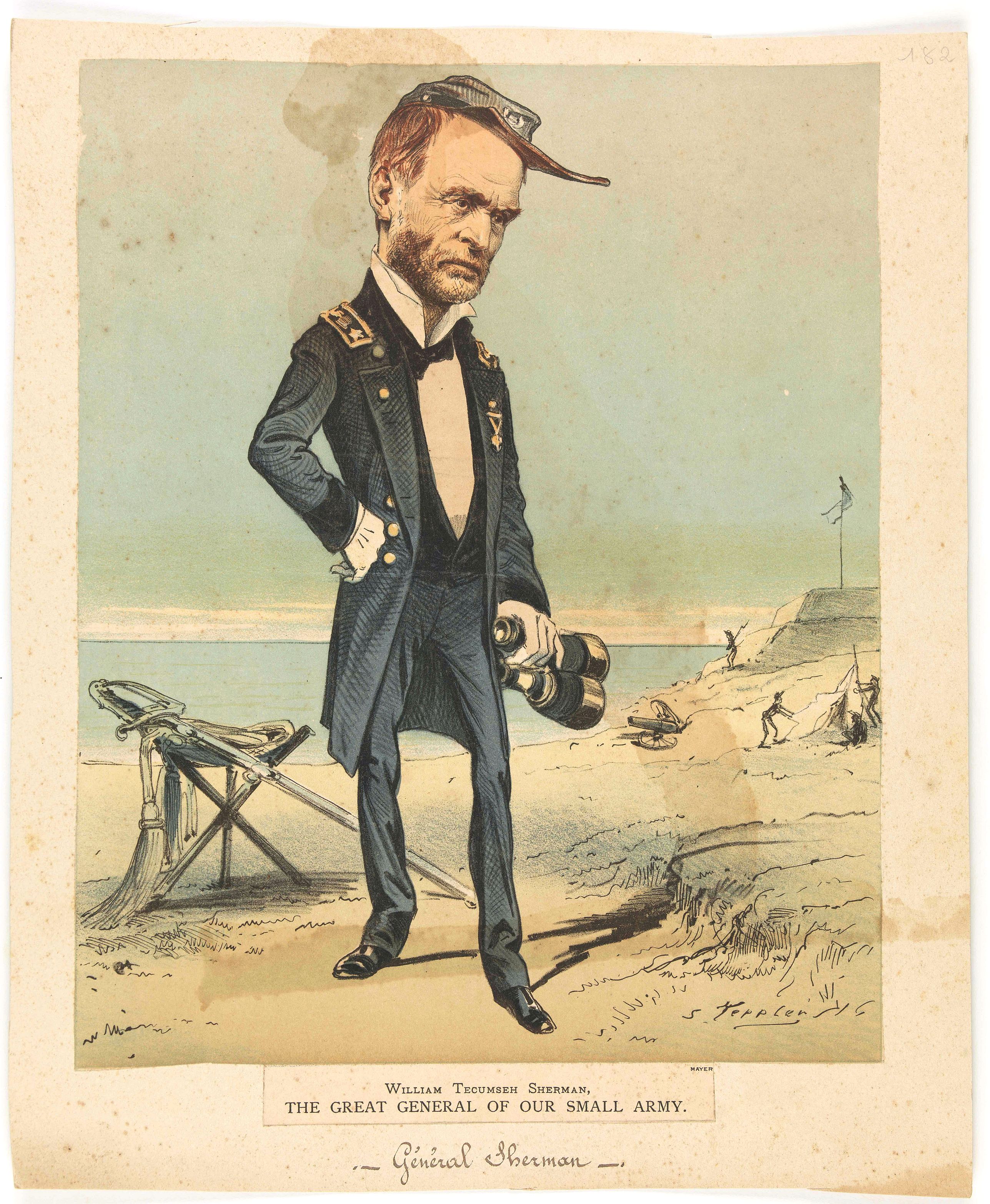 TEPPLEN, S., William Tecuseh Sherman The Great General of our small army., antique map, old maps