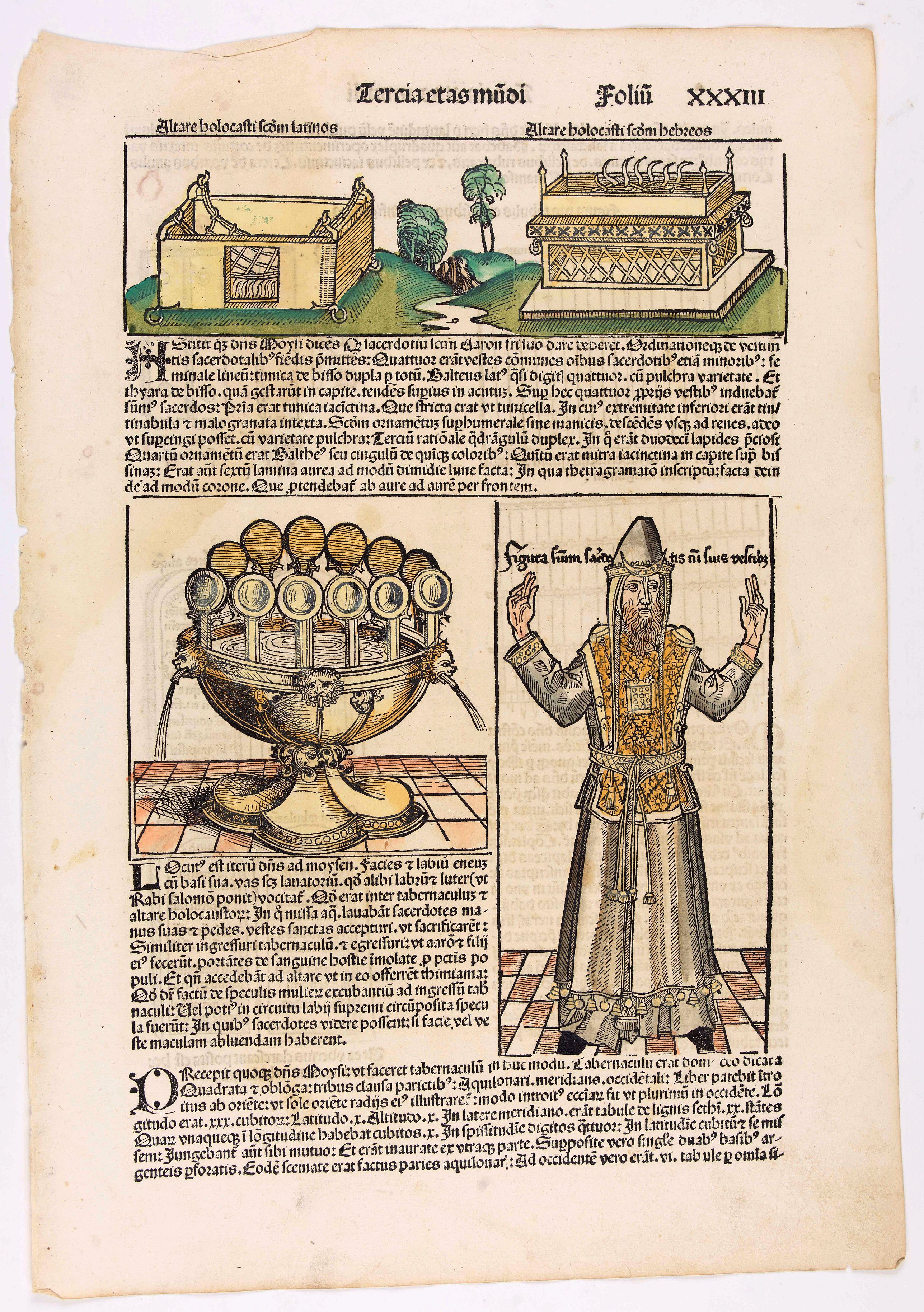 SCHEDEL, H., Quita Etas Mundi. Folium. XXXIII, antique map, old maps