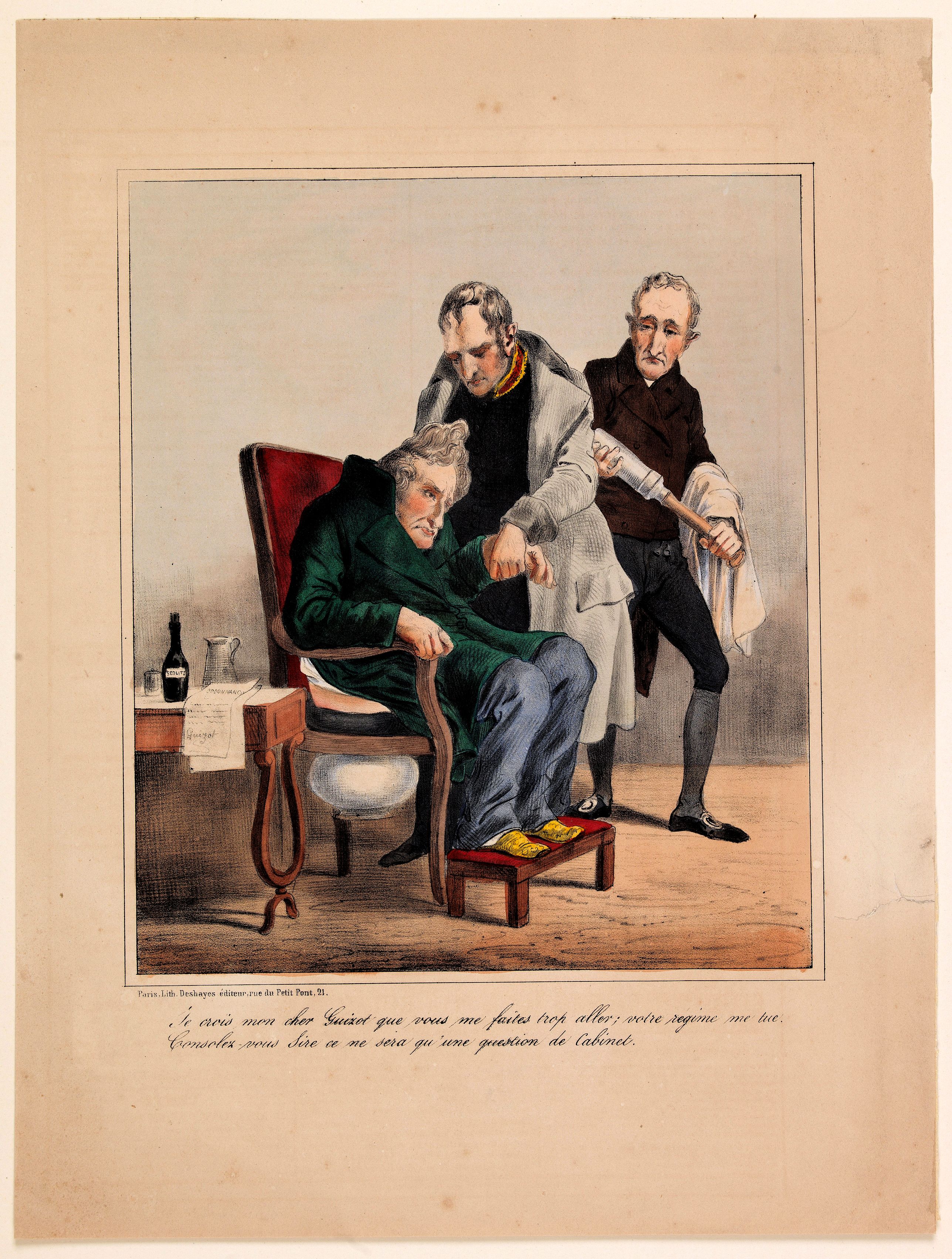 DESHAYS, J.E., Je crois mon cher Guizot que vous me faites trop aller. . ., antique map, old maps