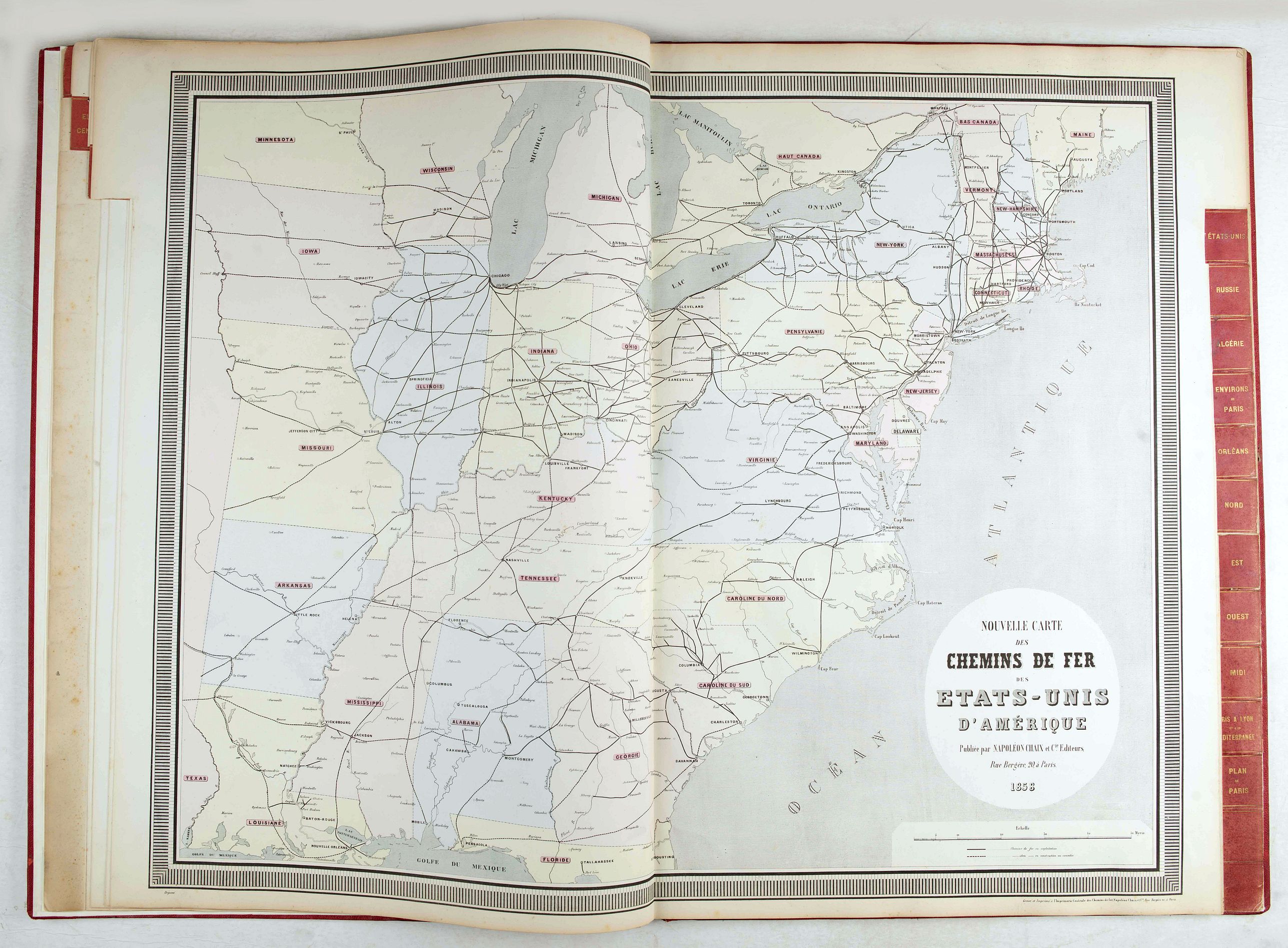 NAPOLÉON CHAIX., Atlas des Chemins de Fer., antique map, old maps